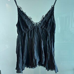 Free People Flowy Embroidered Cami Top